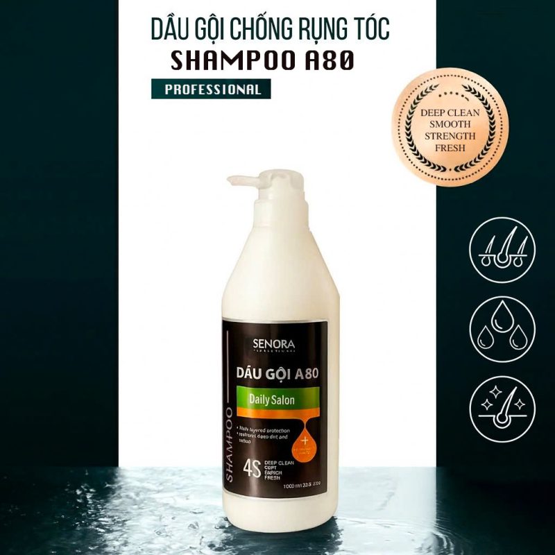 Dầu Gội Senora A80 Daily Salon 1000ml – Làm Sạch Sâu, Mềm Mượt, Giảm Gàu – Hàng Chính Hãng